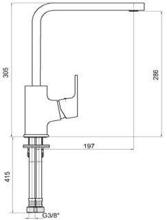 Смеситель для кухни E.C.A. Tiera 103318123EX хром/красный